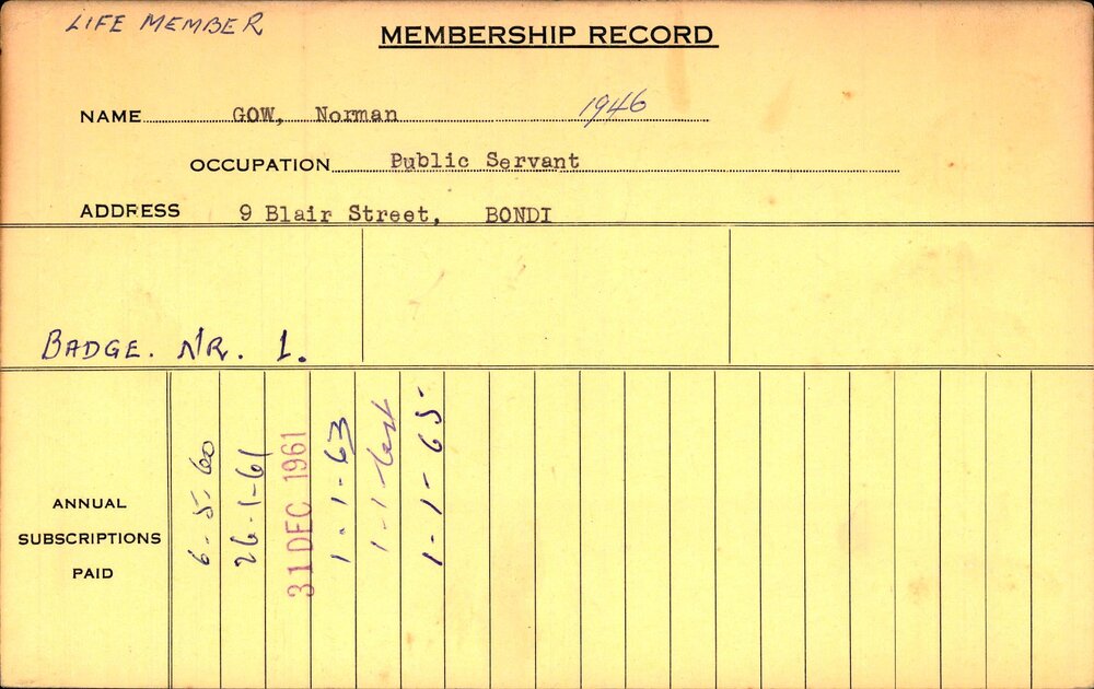 Members Records 1960-1967