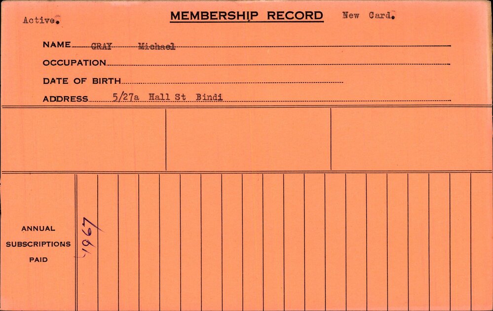 Members Records 1960-1967