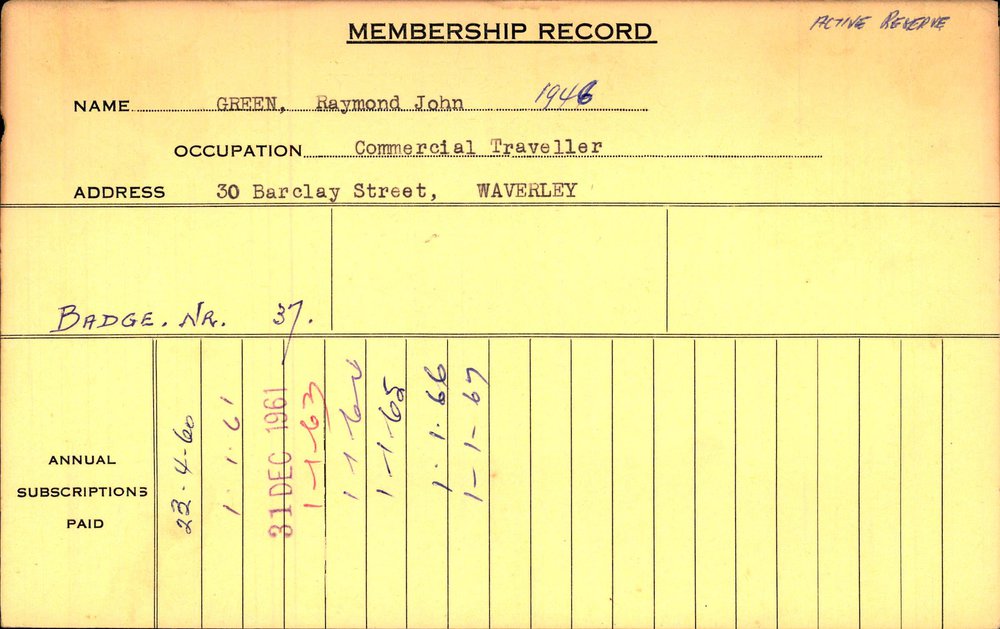 Members Records 1960-1967
