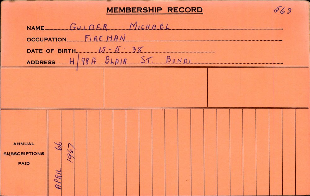 Members Records 1960-1967
