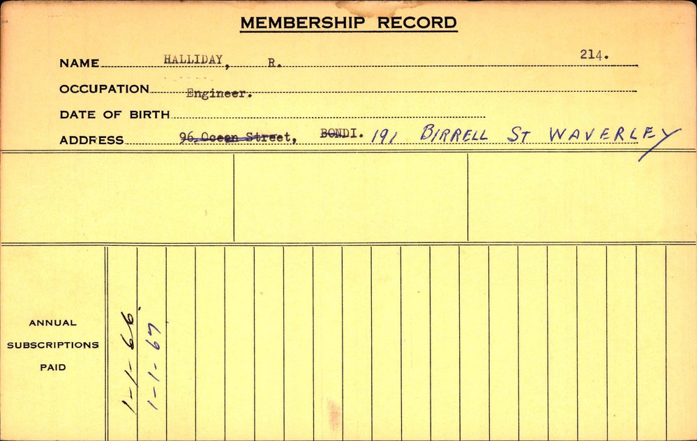 Members Records 1960-1967