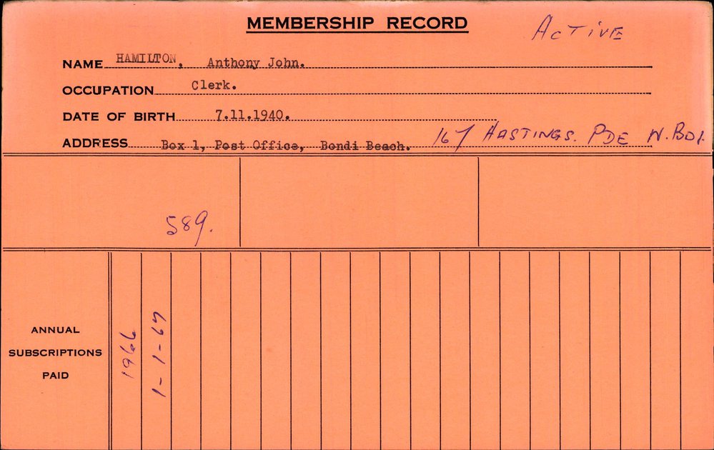 Members Records 1960-1967