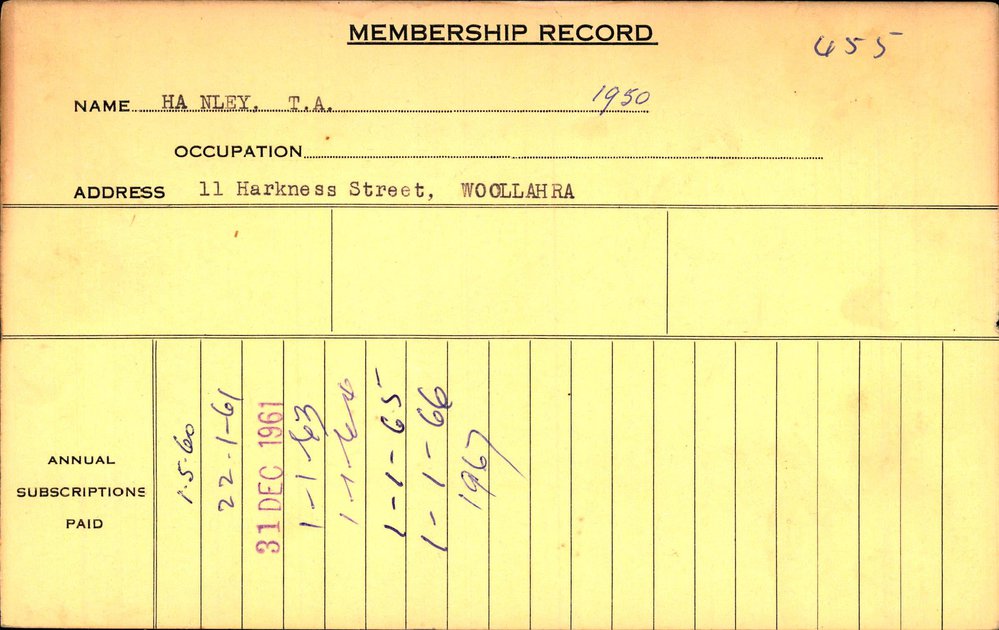 Members Records 1960-1967