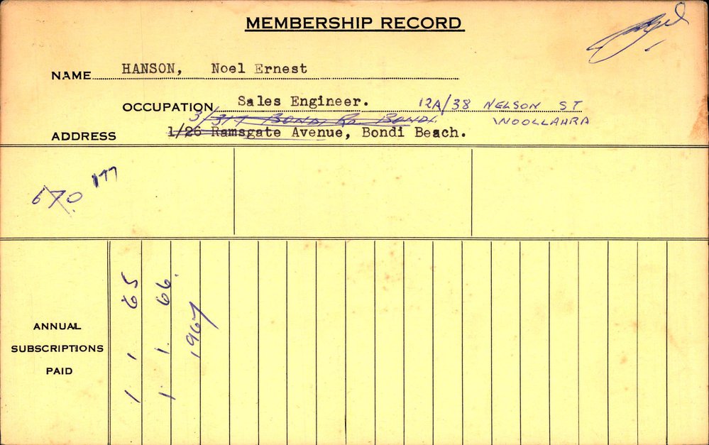 Members Records 1960-1967