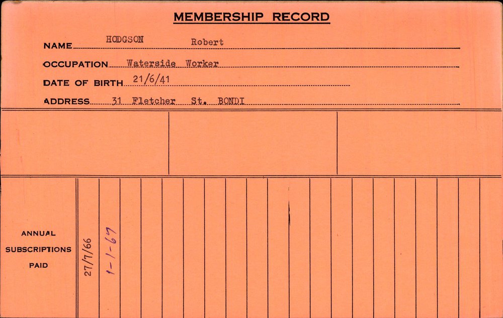 Members Records 1960-1967
