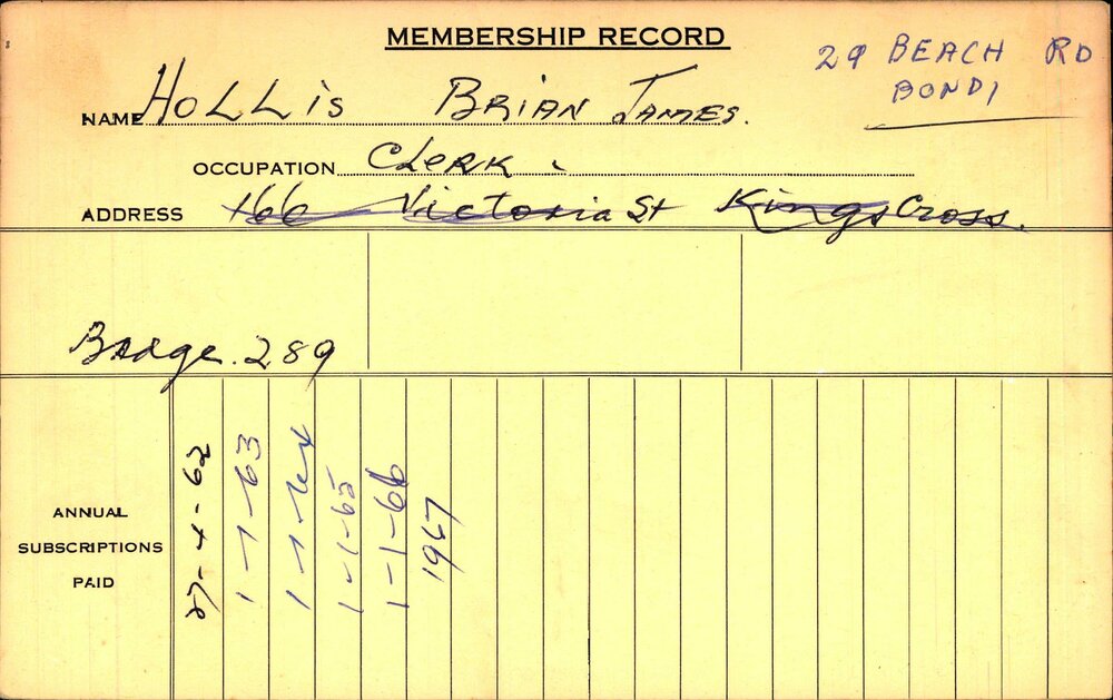Members Records 1960-1967
