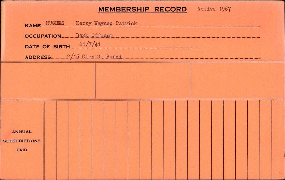Members Records 1960-1967
