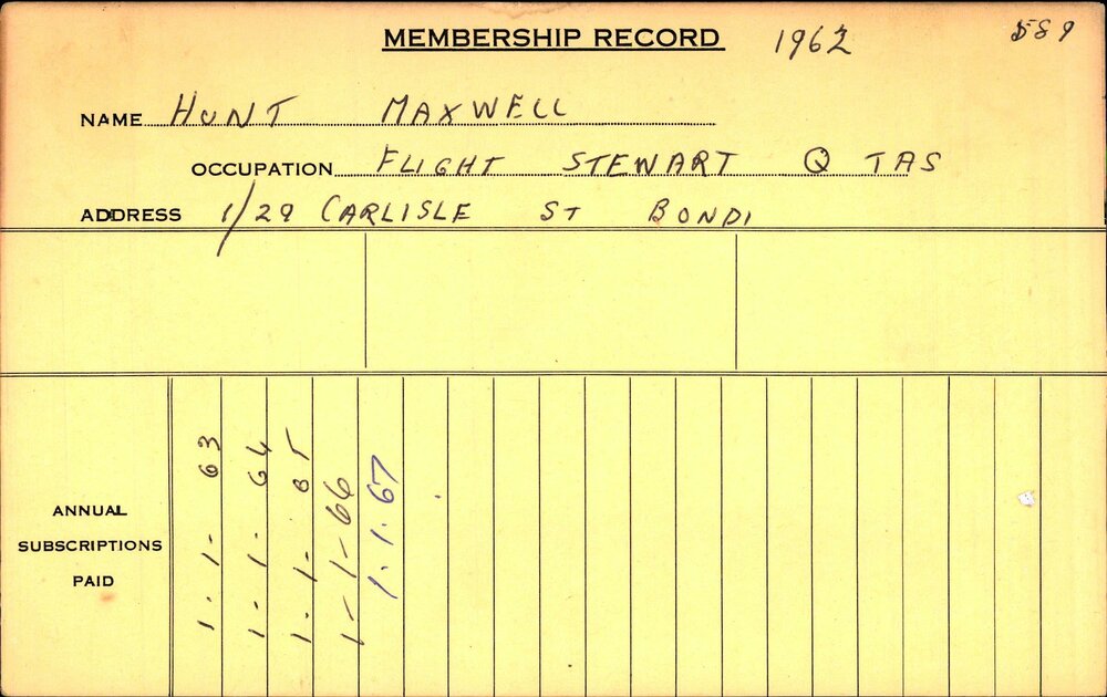Members Records 1960-1967