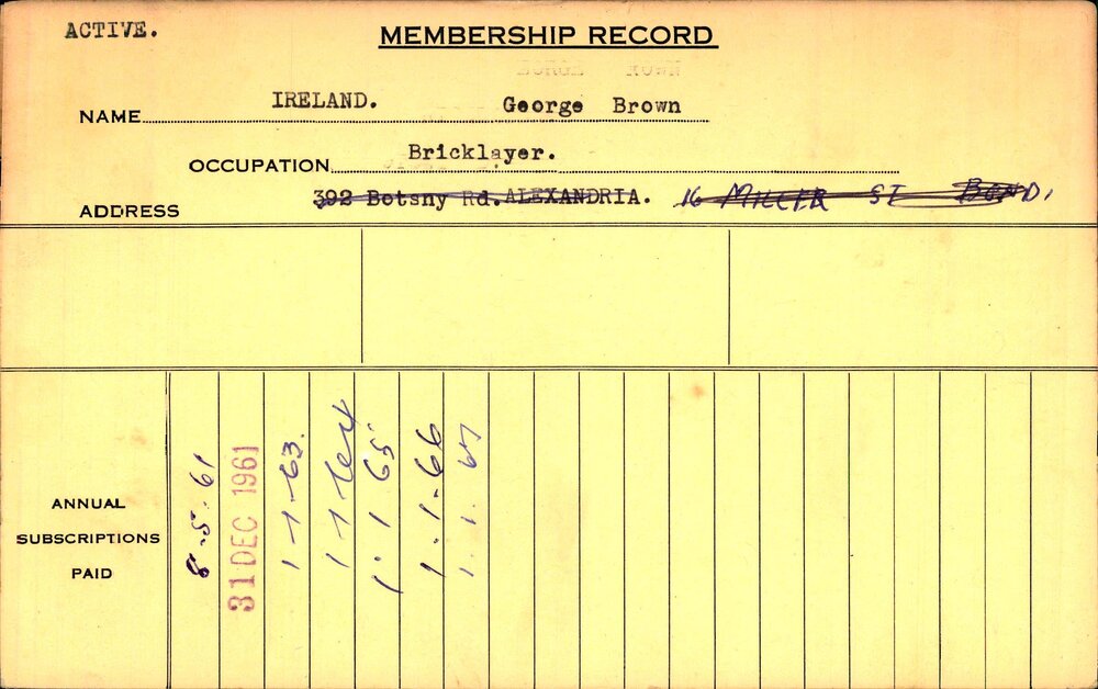 Members Records 1960-1967