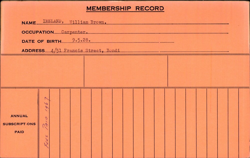 Members Records 1960-1967