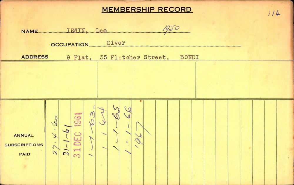 Members Records 1960-1967