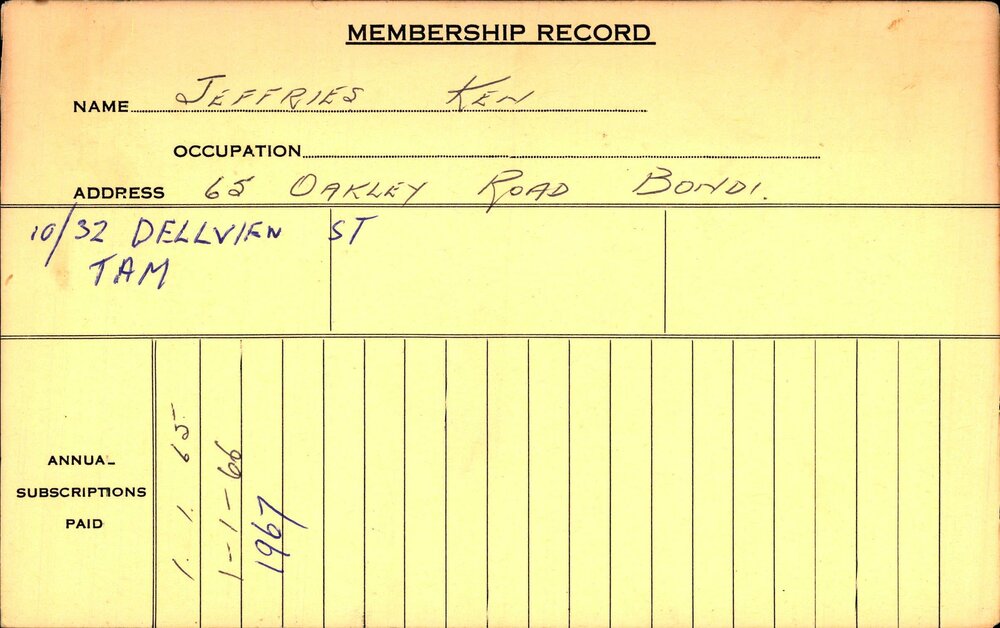Members Records 1960-1967