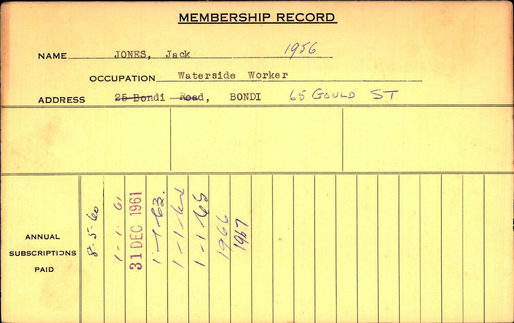 Members Records 1960-1967