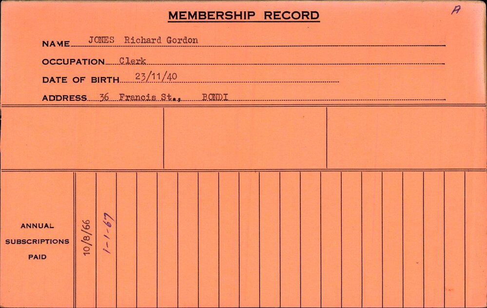 Members Records 1960-1967