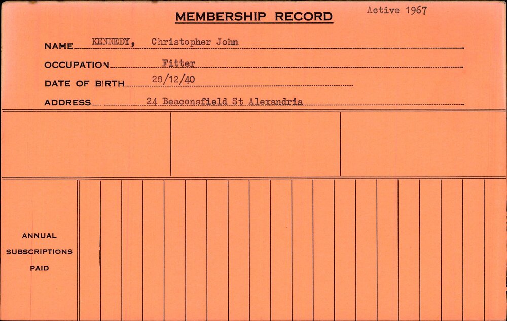 Members Records 1960-1967