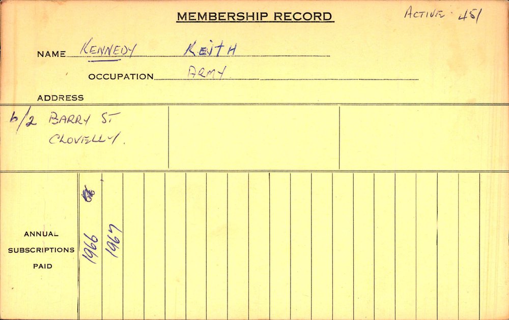 Members Records 1960-1967