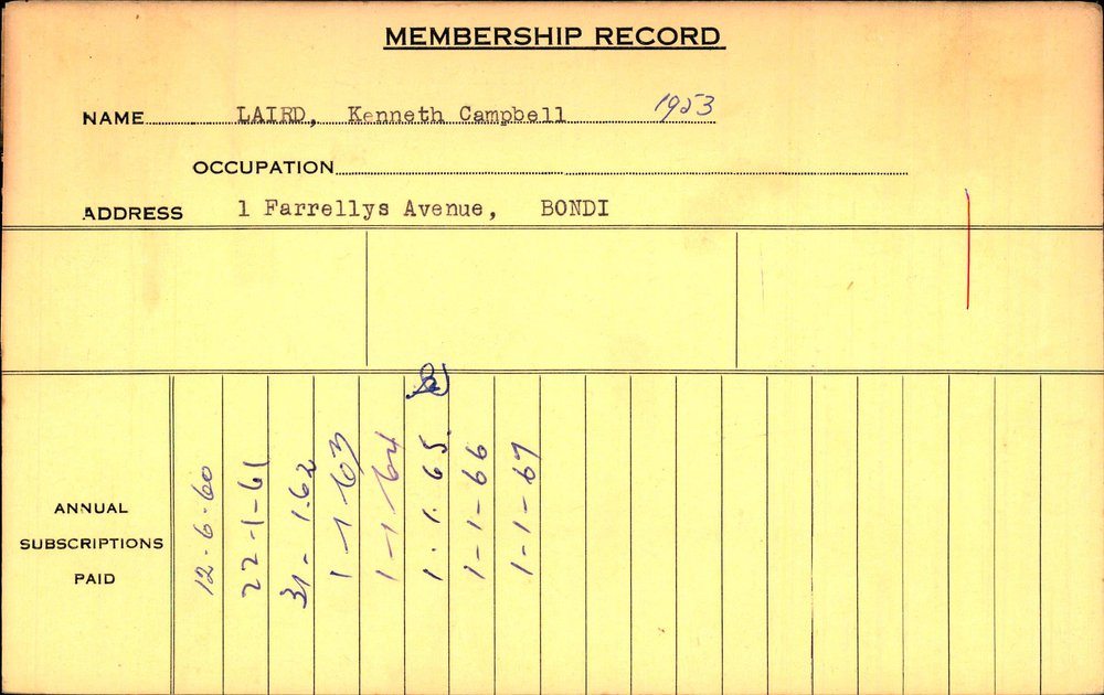 Members Records 1960-1967