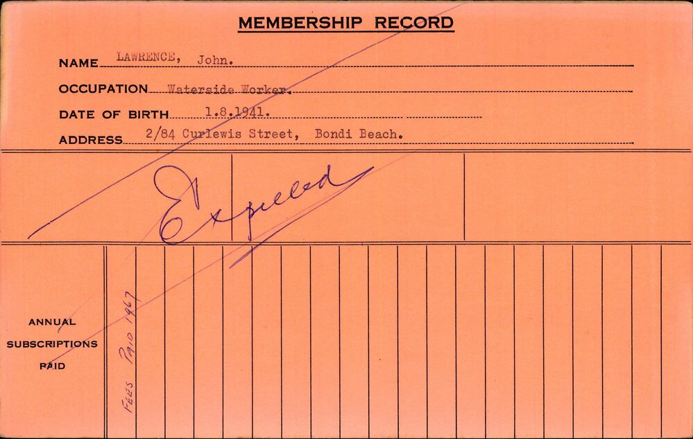 Members Records 1960-1967