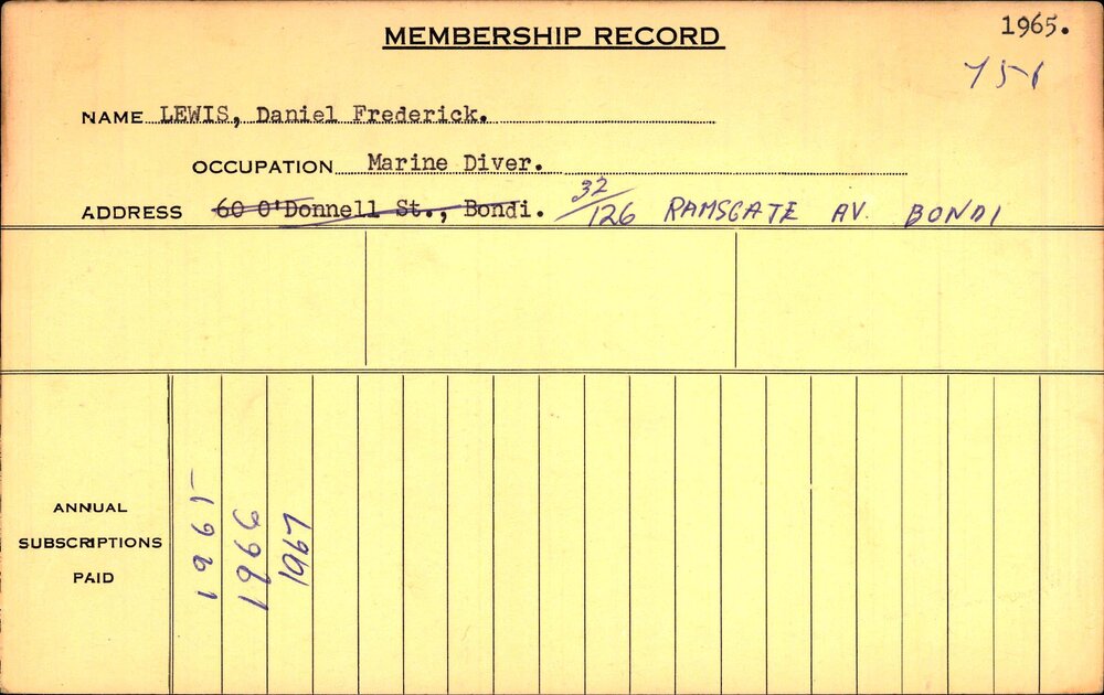 Members Records 1960-1967