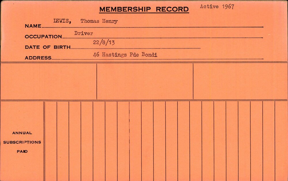 Members Records 1960-1967