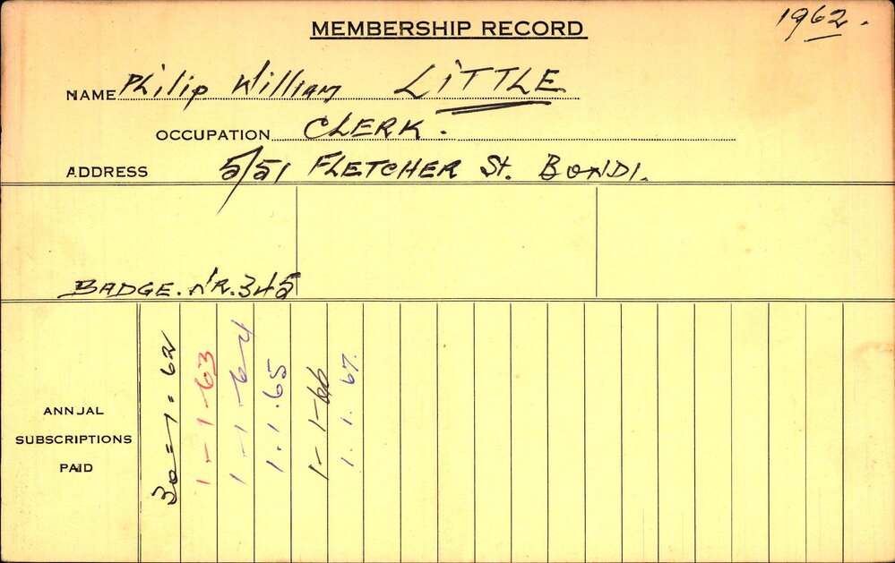 Members Records 1960-1967