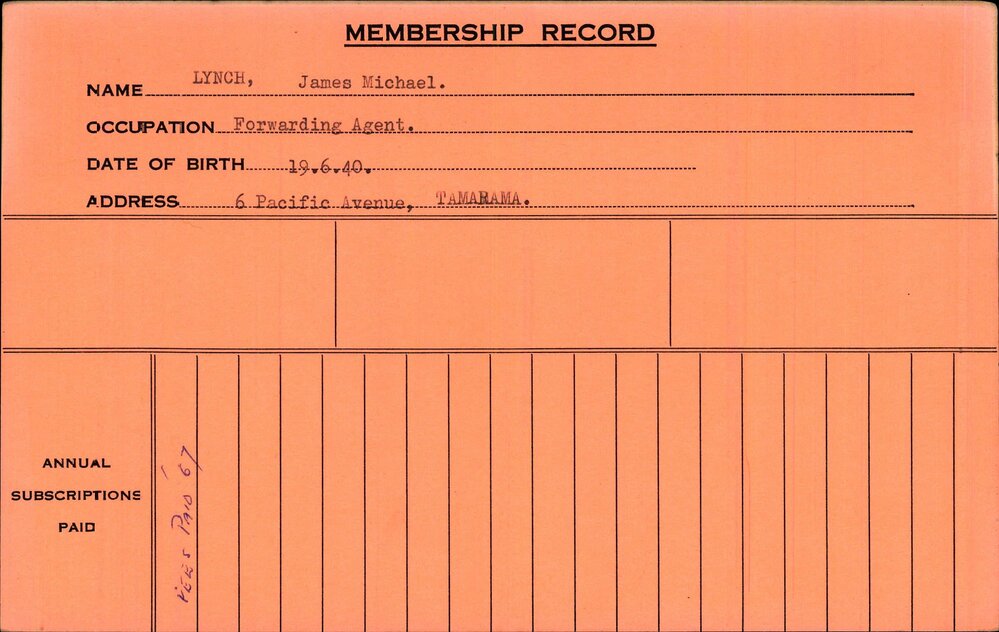 Members Records 1960-1967