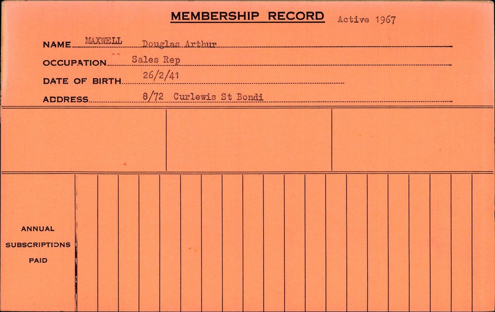 Members Records 1960-1967
