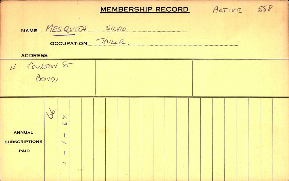 Members Records 1960-1967