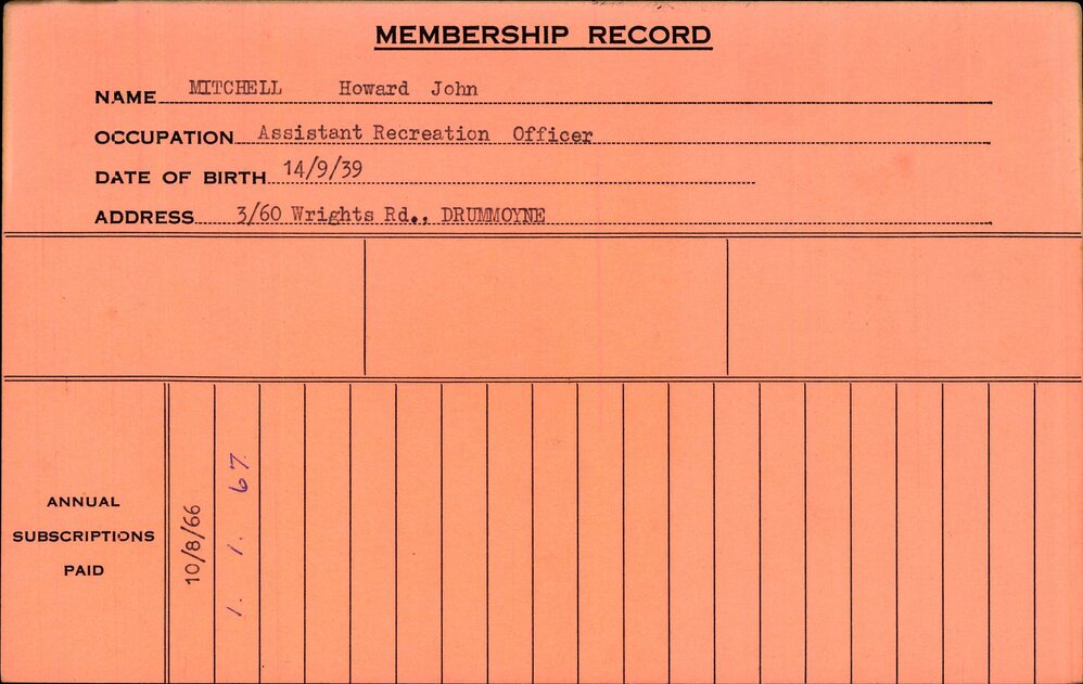 Members Records 1960-1967