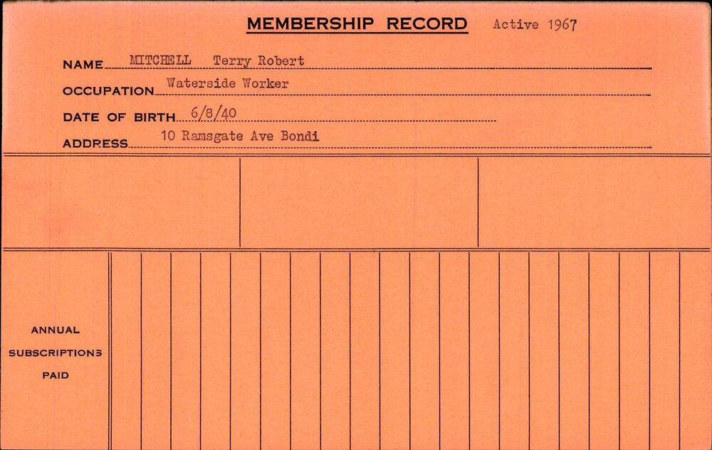 Members Records 1960-1967