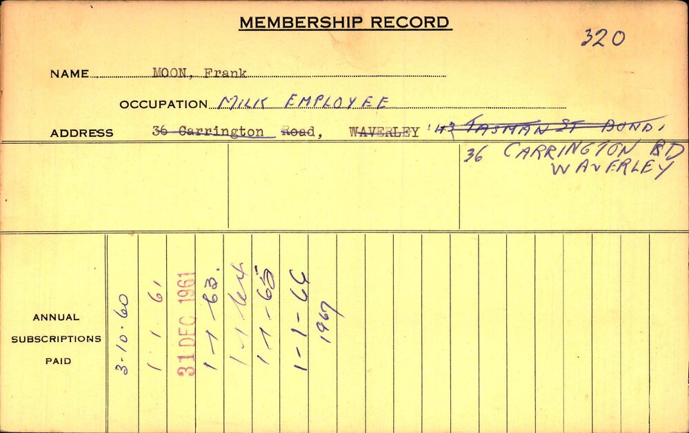 Members Records 1960-1967