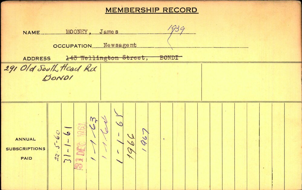 Members Records 1960-1967