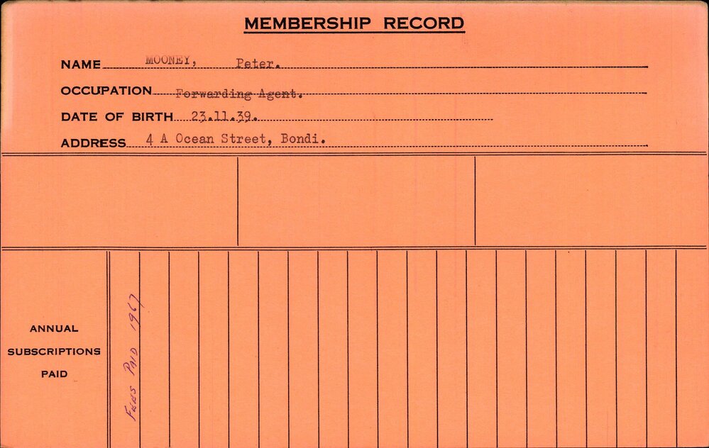 Members Records 1960-1967