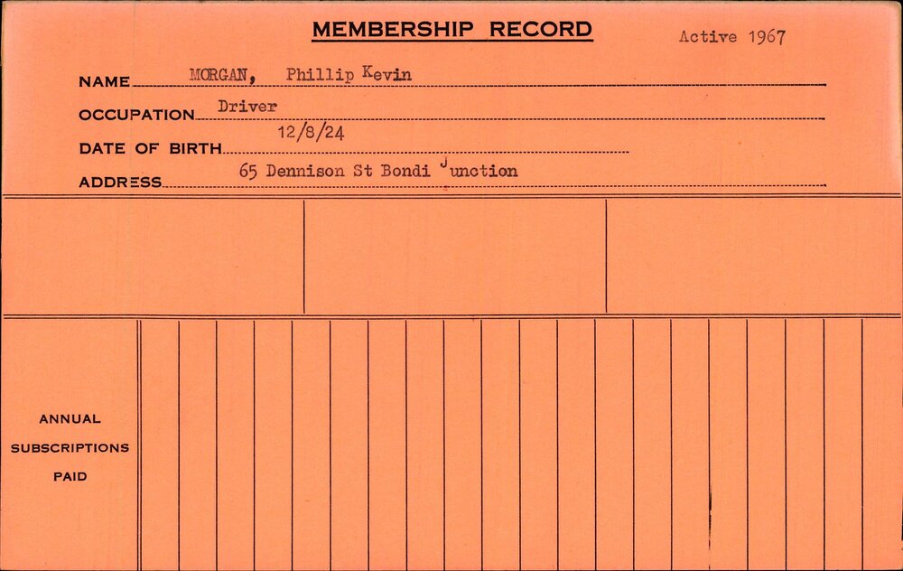 Members Records 1960-1967
