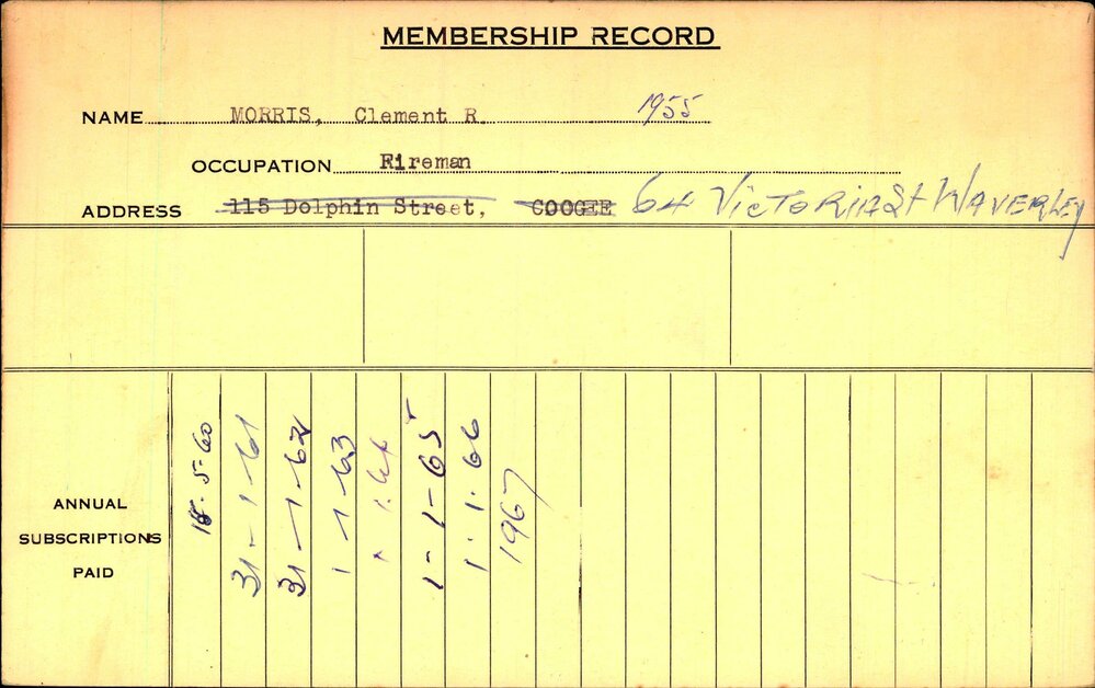 Members Records 1960-1967
