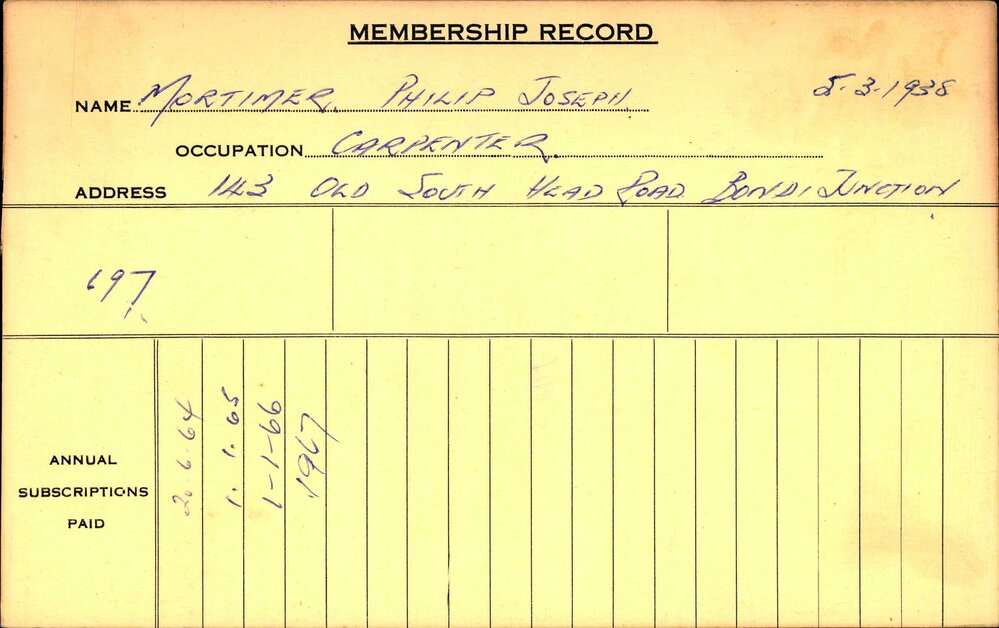 Members Records 1960-1967