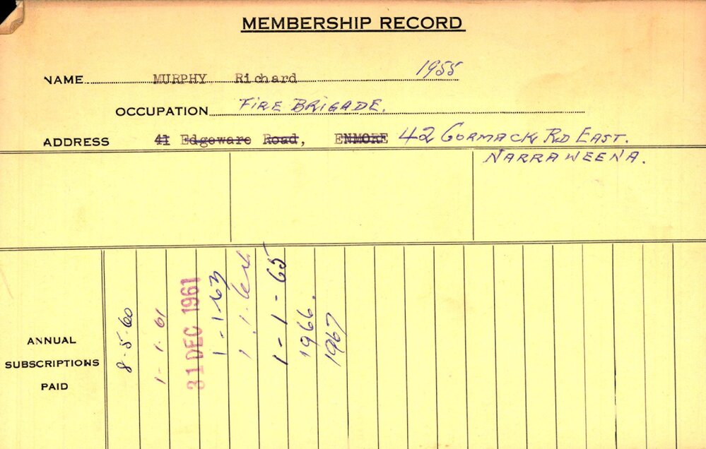 Members Records 1960-1967