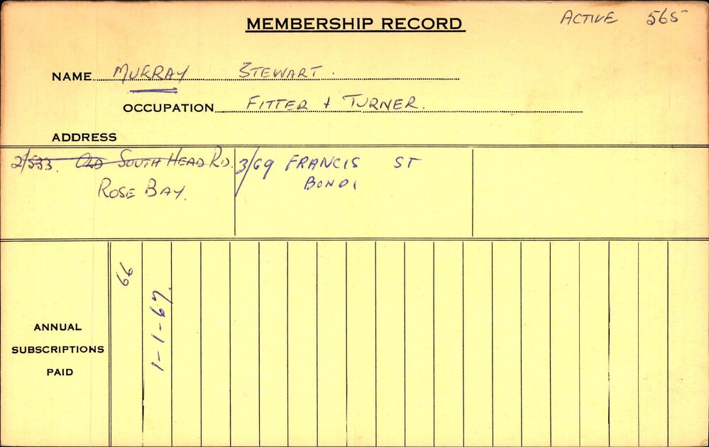 Members Records 1960-1967