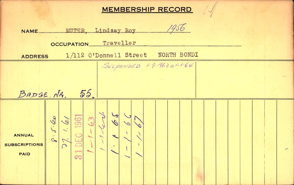 Members Records 1960-1967