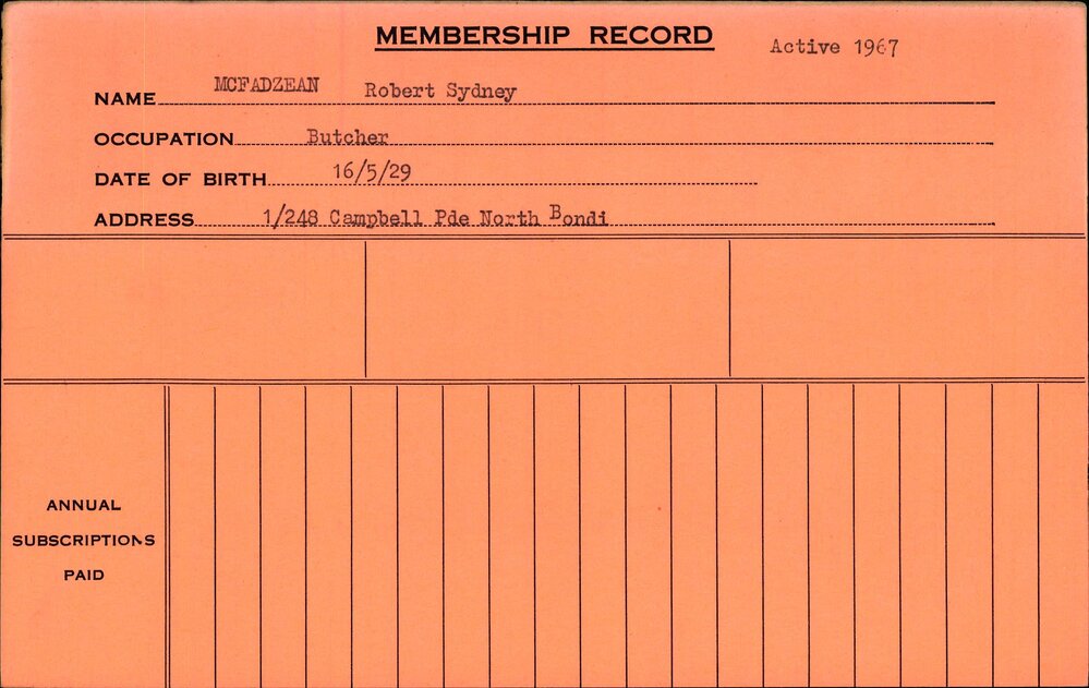 Members Records 1960-1967