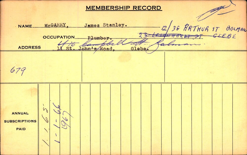 Members Records 1960-1967