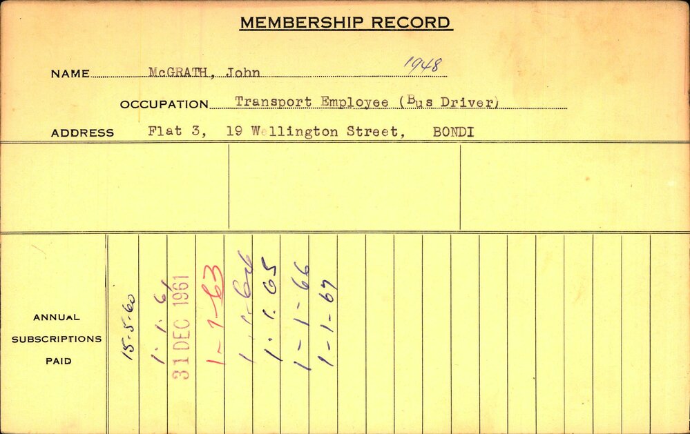 Members Records 1960-1967