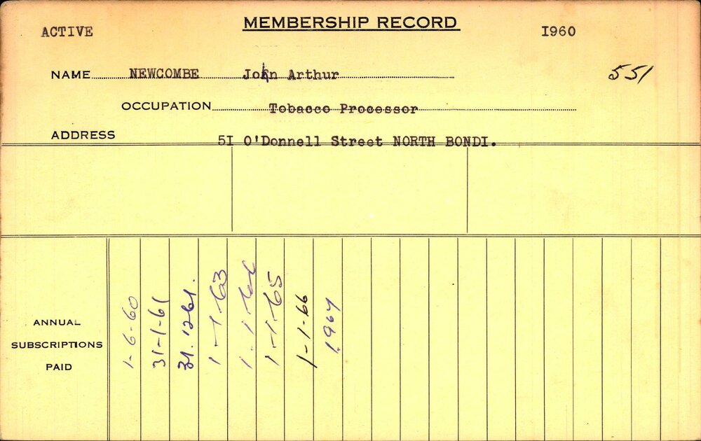 Members Records 1960-1967