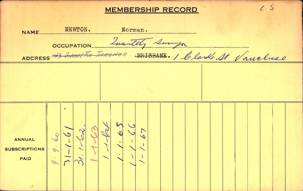 Members Records 1960-1967