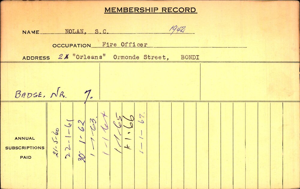 Members Records 1960-1967