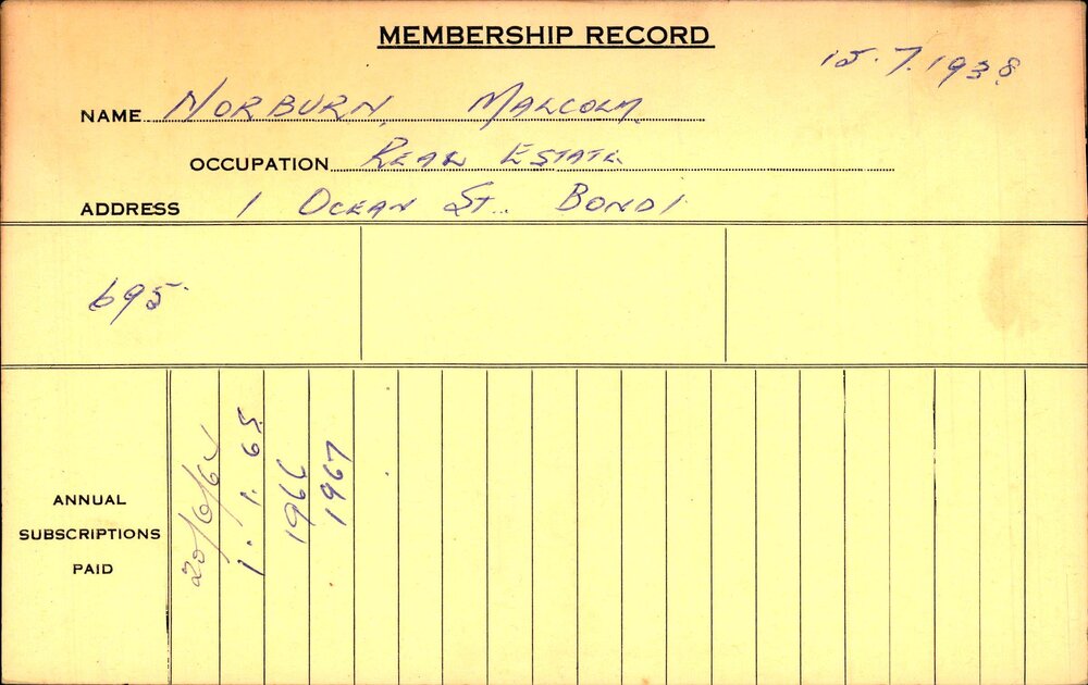Members Records 1960-1967