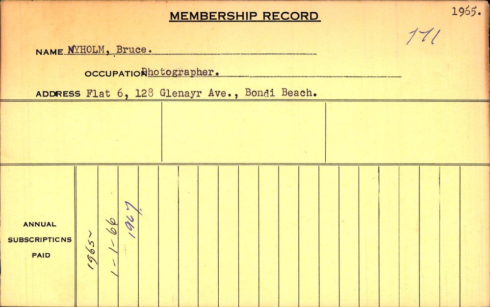Members Records 1960-1967