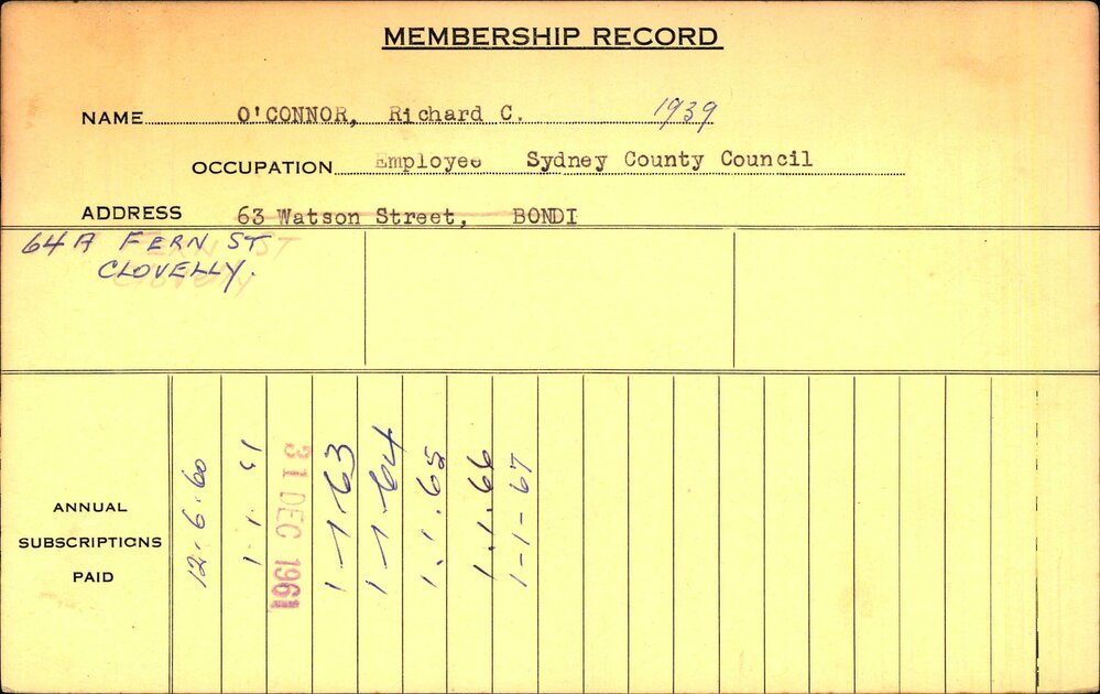 Members Records 1960-1967