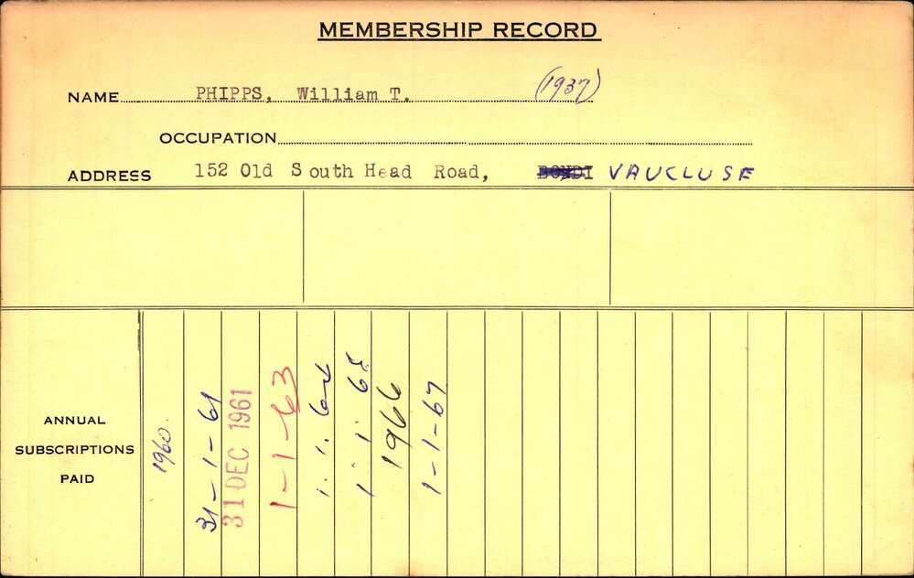 Members Records 1960-1967