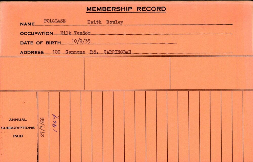 Members Records 1960-1967